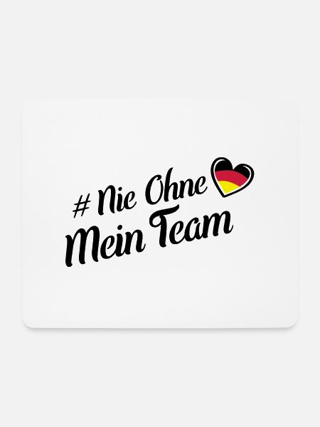 nie ohne team deutschland herz - Mousepad (Querformat) - Weiß