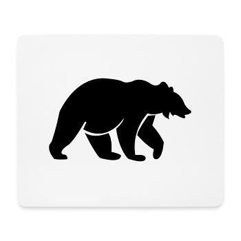 baer_01 - Mousepad (Querformat) - Weiß - Vorne