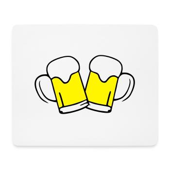 Bier, Bierkrug, - Mousepad (Querformat) - Weiß - Vorne