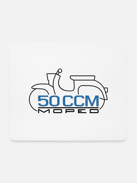 Moped Schwalbe 50 ccm Emblem - Mousepad (Querformat) - Weiß