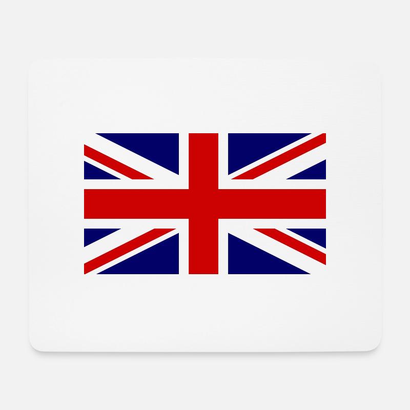United Kingdom Flag, Great Britain, England Flagge - Mousepad (Querformat) - Weiß