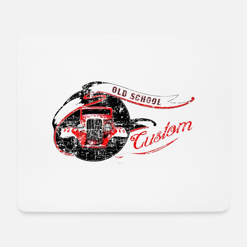 Hot Rod - Mousepad (Querformat) - Weiß