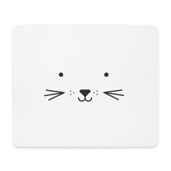 Visage de chat doux - Tapis de souris (format paysage) - blanc - Devant