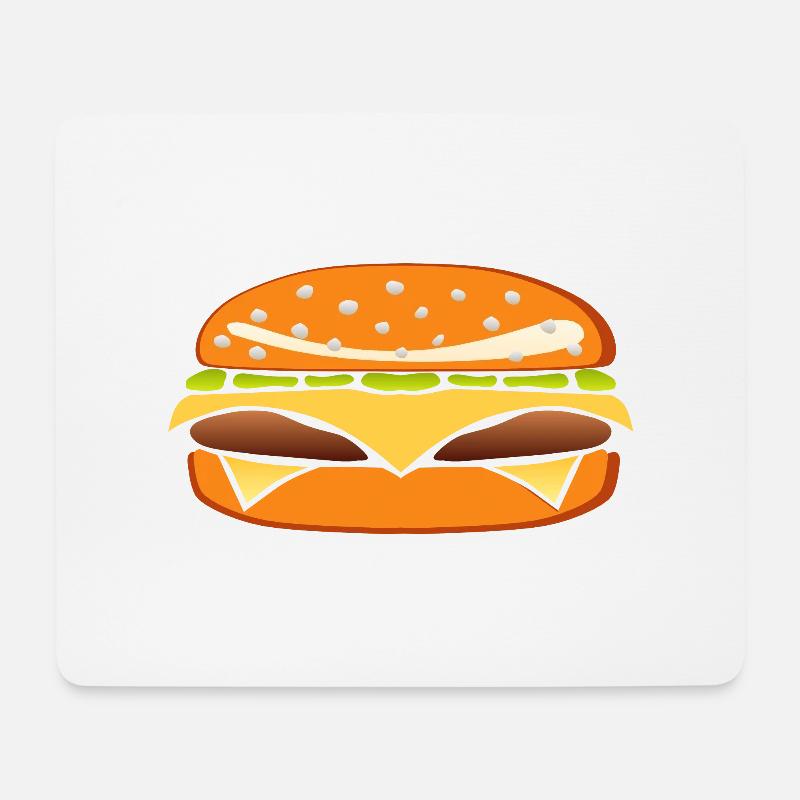 burger burger sandwish - Mousepad (Querformat) - Weiß