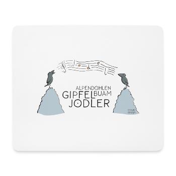 Wortspiel - Urbane Krähe - Alpendohlen - Mousepad (Querformat) - Weiß - Vorne