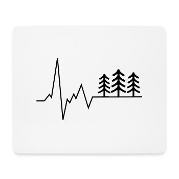 heartbeat forest - Mouse Pad (horizontal) - white - Front