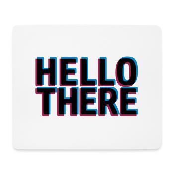 3D Effekt Hello - Mousepad (Querformat) - Weiß - Vorne