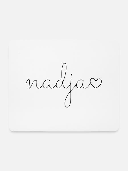 Nadja Name Vorname - Mousepad (Querformat) - Weiß