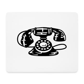 Téléphone Ancien - Tapis de souris (format paysage) - blanc - Devant