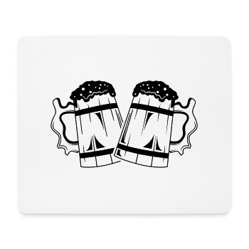 bierglas symbol bier anstoßen bierkrug - Mousepad (Querformat) - Weiß - Vorne