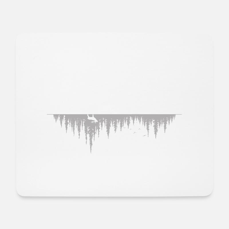 Hirsch - Mousepad (Querformat) - Weiß
