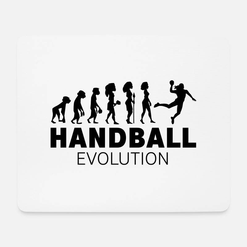 HANDBALL EVOLUTION FRAU - Mousepad (Querformat) - Weiß