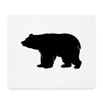 Bärenfigur - Mousepad (Querformat) - Weiß - Vorne