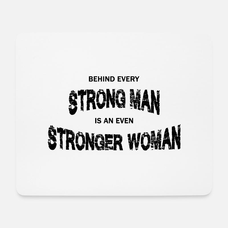 Starke Frau - Mousepad (Querformat) - Weiß
