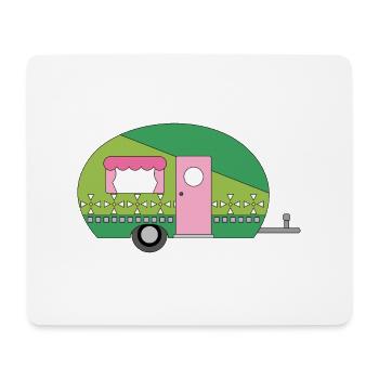 Caravane Camping Drôle - Tapis de souris (format paysage) - blanc - Devant