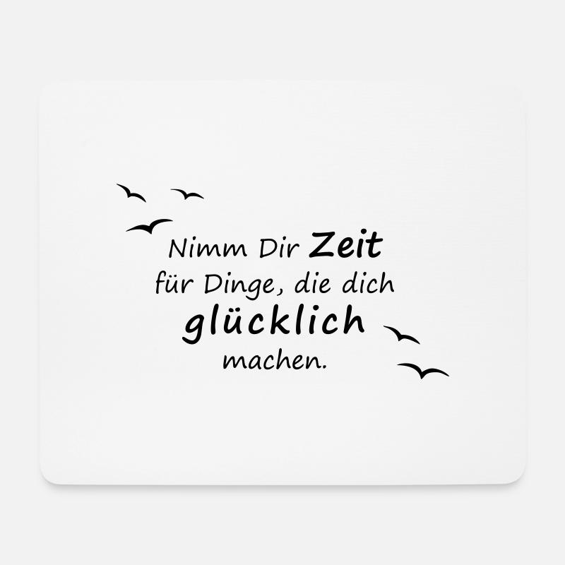 Nimm Dir Zeit - Mousepad (Querformat) - Weiß
