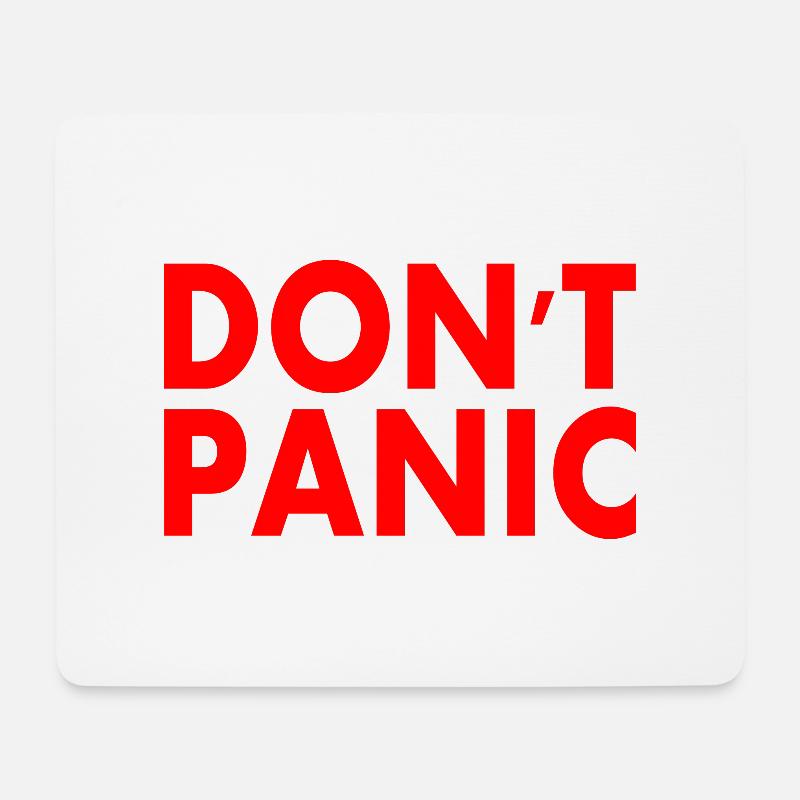 don't panic - Mousepad (Querformat) - Weiß
