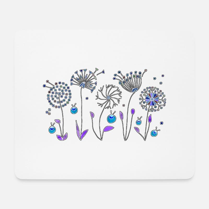 Blumen - Mousepad (Querformat) - Weiß