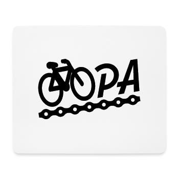 Opa Fahrrad Mountainbike Radeln bester Opa - Mousepad (Querformat) - Weiß - Vorne
