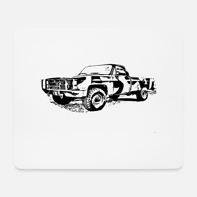 Auto - Mousepad (Querformat) - Weiß