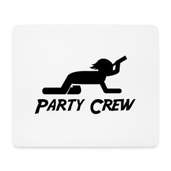 Party Crew - Mousepad (Querformat) - Weiß - Vorne