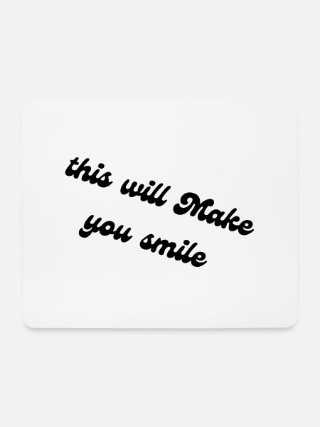 smile - Mousepad (Querformat) - Weiß