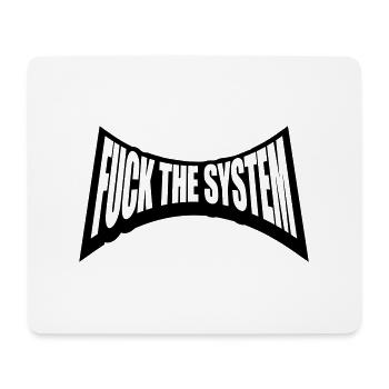 Fuck the system Punk - Mousepad (Querformat) - Weiß - Vorne