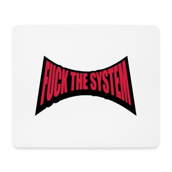Punk fuck the system - Mousepad (Querformat) - Weiß - Vorne