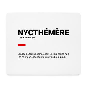 NYCTHÉMÈRE définition - Tapis de souris (format paysage) - blanc - Devant