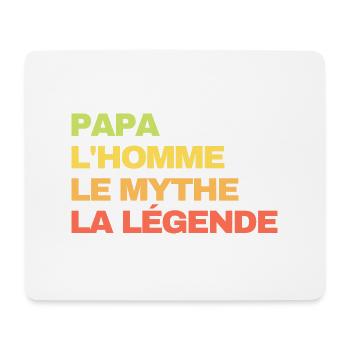 Papa la légende - Tapis de souris (format paysage) - blanc - Devant
