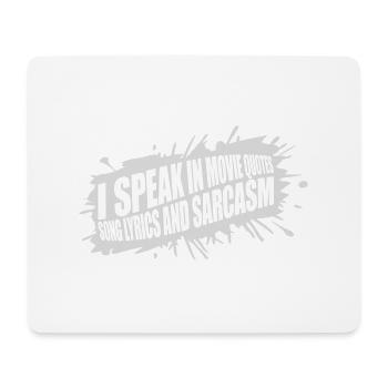 parler des paroles et du sarcasme - Tapis de souris (format paysage) - blanc - Devant