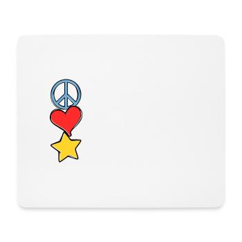 peace love christmas - Tapis de souris (format paysage) - blanc - Devant
