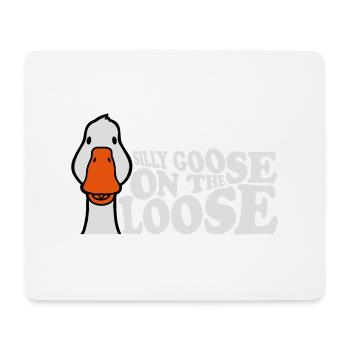 goose on the loose - Mousepad (Querformat) - Weiß - Vorne