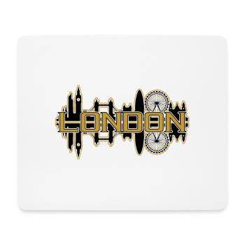 Londres Angleterre Uk City Skyline Gold Home Love - Tapis de souris (format paysage) - blanc - Devant