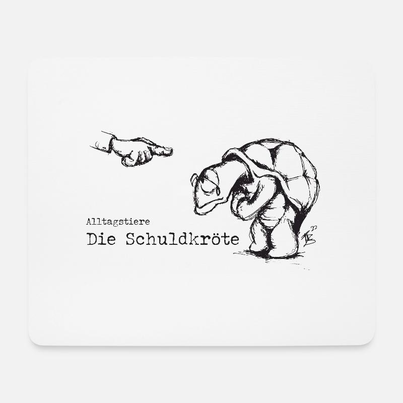 Die Schuldkröte - Mousepad (Querformat) - Weiß