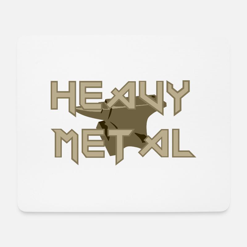 heavy metal - Mousepad (Querformat) - Weiß