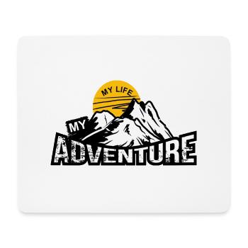 Mein Leben, Mein Abenteuer. berge, Felsen, gebirge - Mousepad (Querformat) - Weiß - Vorne