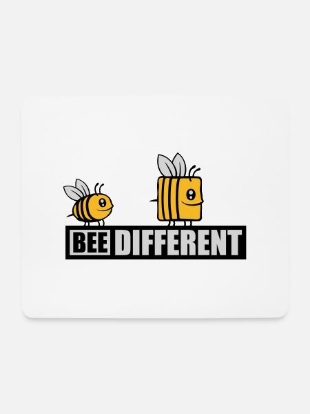 bee different Spruch Zitat - Mousepad (Querformat) - Weiß