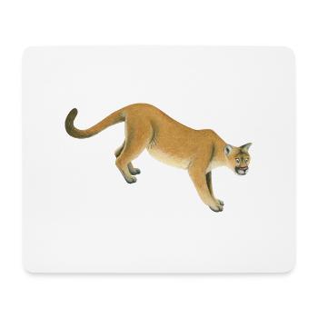 Berglöwe - Mousepad (Querformat) - Weiß - Vorne
