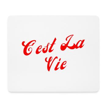 C'est la vie - Tapis de souris (format paysage) - blanc - Devant