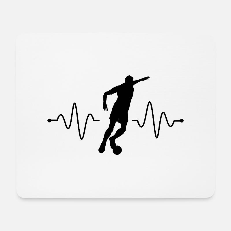 Fußball Soccer - Mousepad (Querformat) - Weiß
