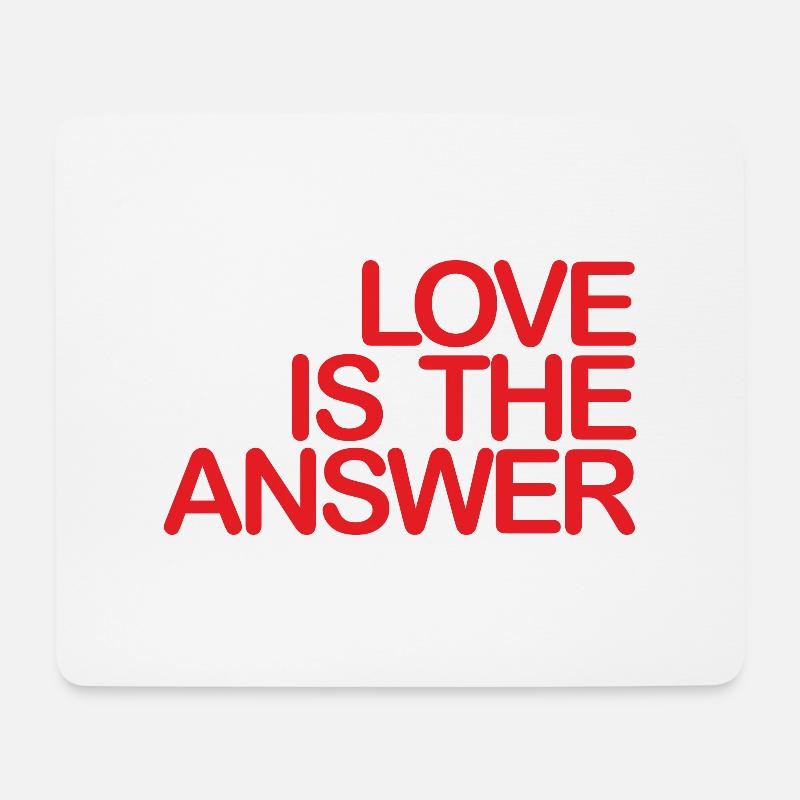 LOVE is the ANSWER 02rot - Mousepad (Querformat) - Weiß