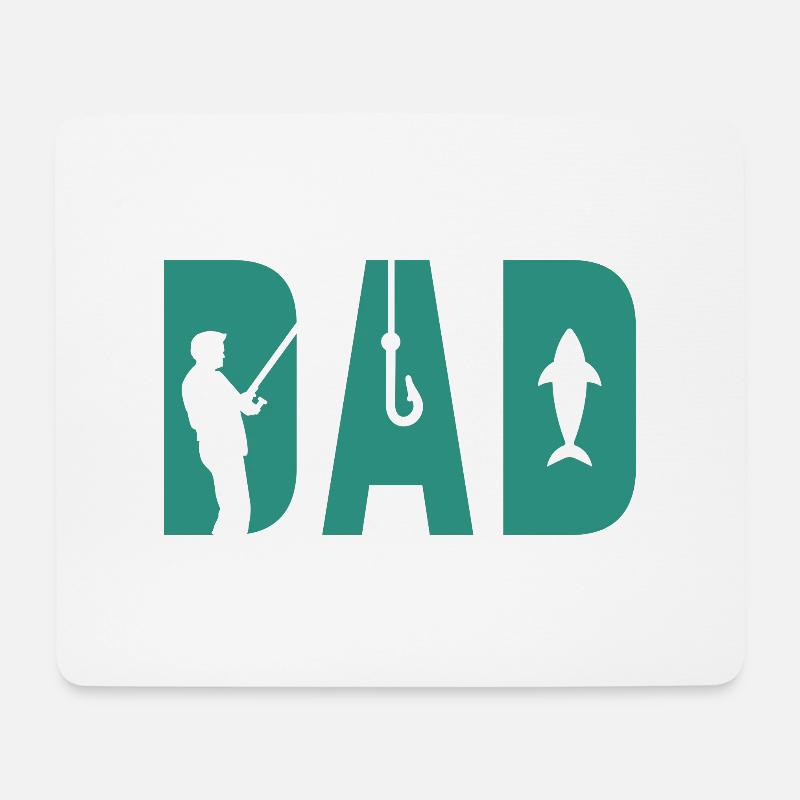 Fishing Dad-Geschenke für Papa - Mousepad (Querformat) - Weiß
