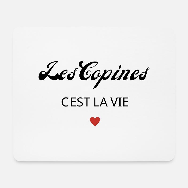 Les copines c'est la vie - Tapis de souris (format paysage) - blanc