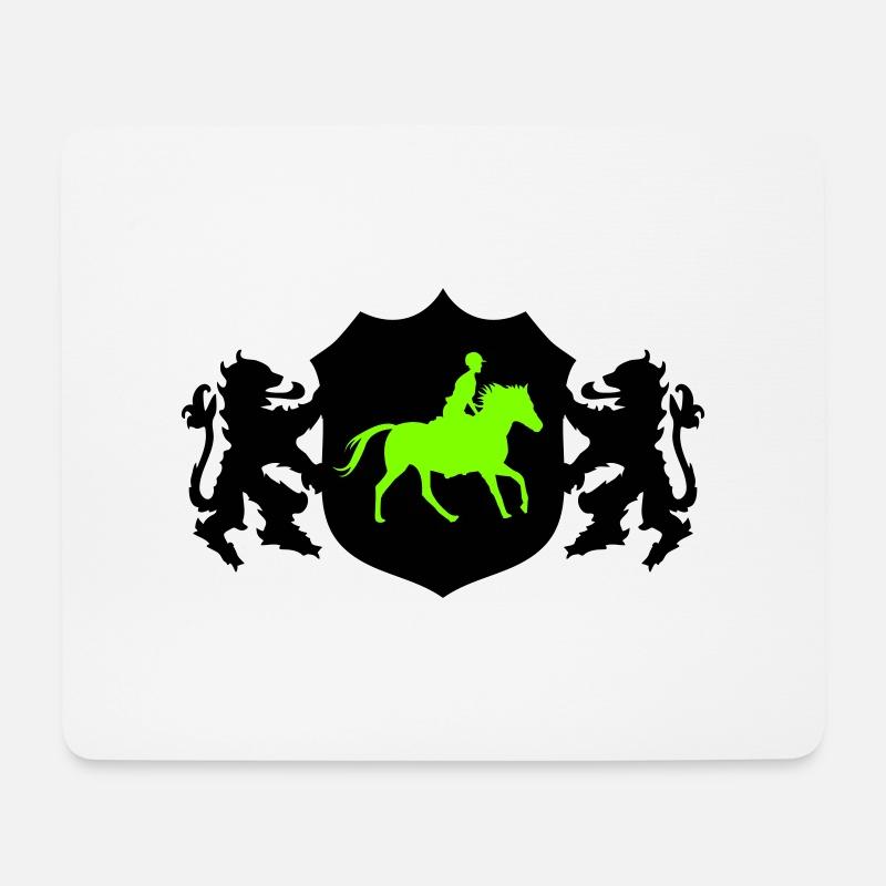 Reiten - Mousepad (Querformat) - Weiß