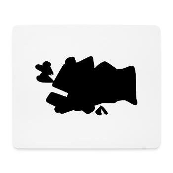 BLACK SPLASH - Mousepad (Querformat) - Weiß - Vorne