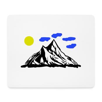 Mountains Nature - Mouse Pad (horizontal) - white - Front