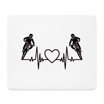 Cyclists Bicycles Cyclists Cycling - Mouse Pad (horizontal) - white - Front