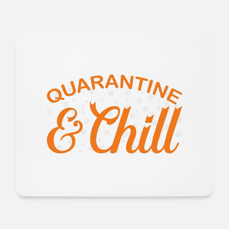 Quarantie and chill - Mousepad (Querformat) - Weiß