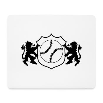 Baseball Coat of Arms 001 - Mouse Pad (horizontal) - white - Front